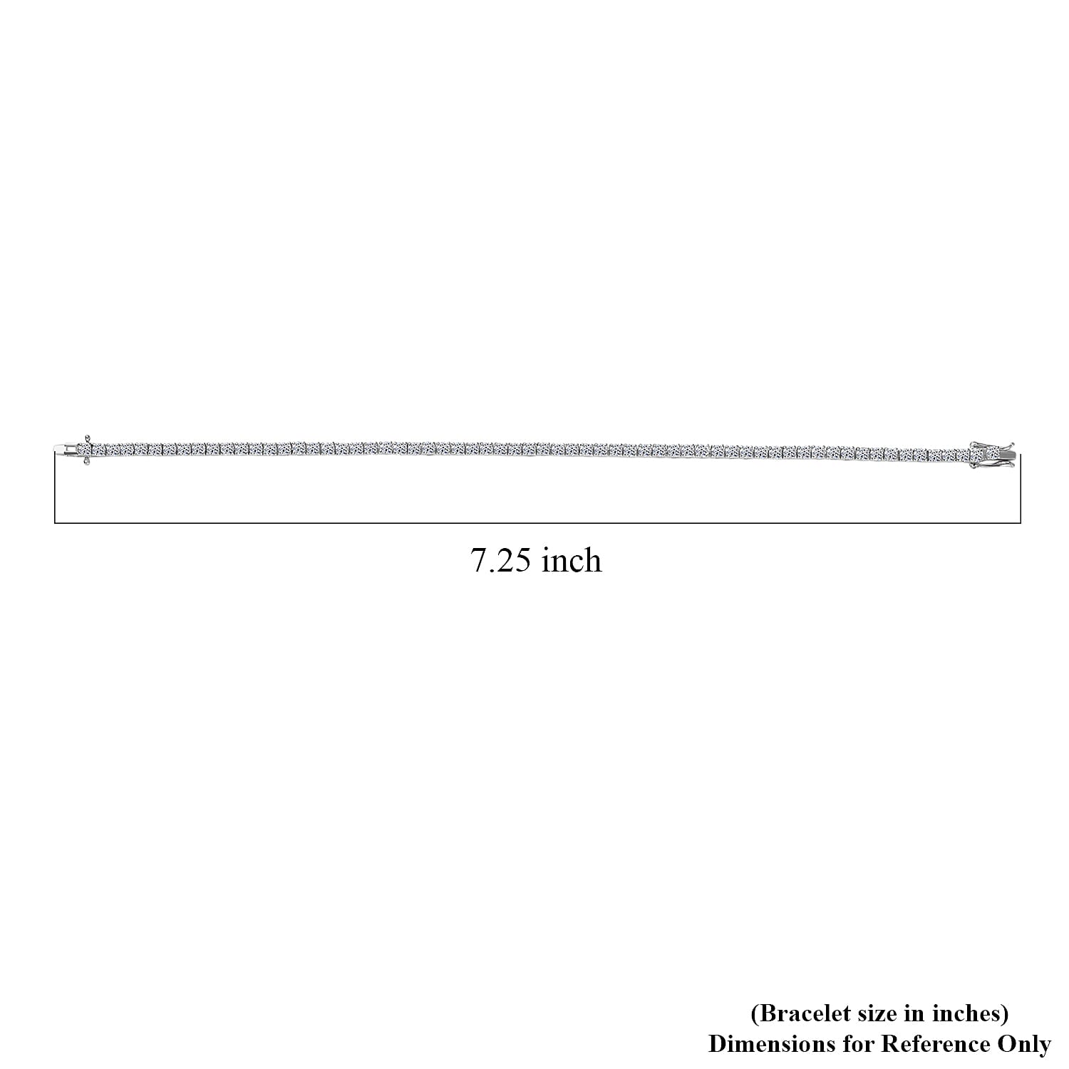 D'Joy Lab Grown Diamant SI-GH Armband ca. 18.5 cm 925 Silber Rhodiniert ca. 4,00 ct.