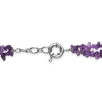 Afrikanischer Amethyst Halskette ca. 50 cm + 2.5 cm Extender, Nickelfreies Messing platiniert ca. 330.00 ct