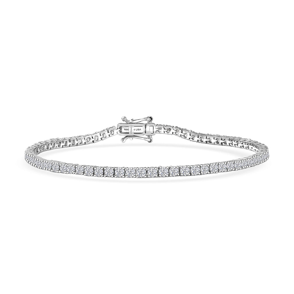 D'Joy Lab Grown Diamant SI-GH Armband ca. 20 cm 925 Silber Rhodiniert ca. 4.00 ct