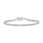 D'Joy Lab Grown Diamant SI-GH Armband ca. 20 cm 925 Silber Rhodiniert ca. 4.00 ct
