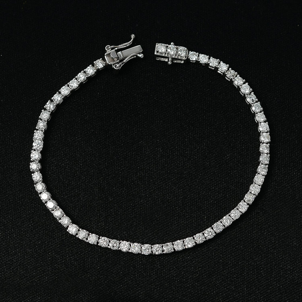 D'Joy Lab Grown Diamant SI-GH Armband ca. 20 cm 925 Silber Rhodiniert ca. 4.00 ct