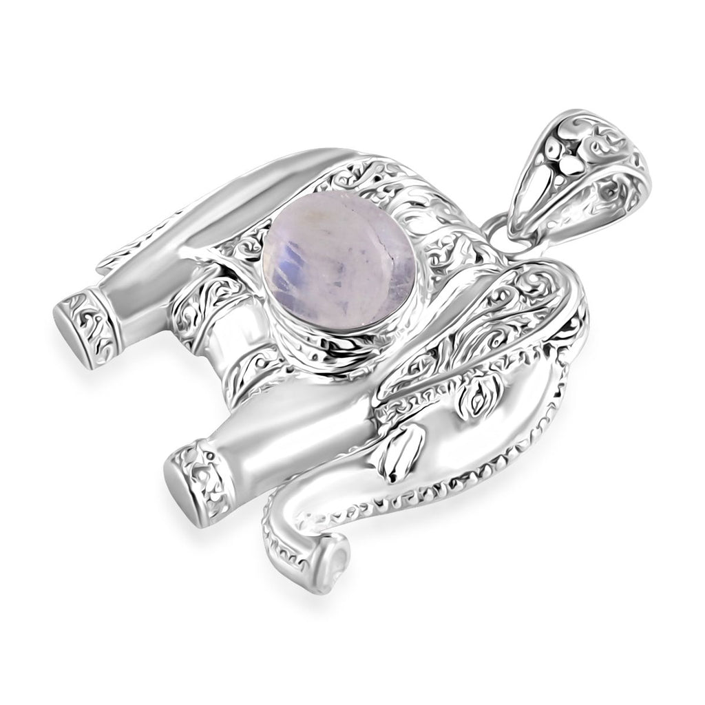 D'Joy Premium Regenbogen Mondstein Anhänger 925 Silber ca. 2.98 ct