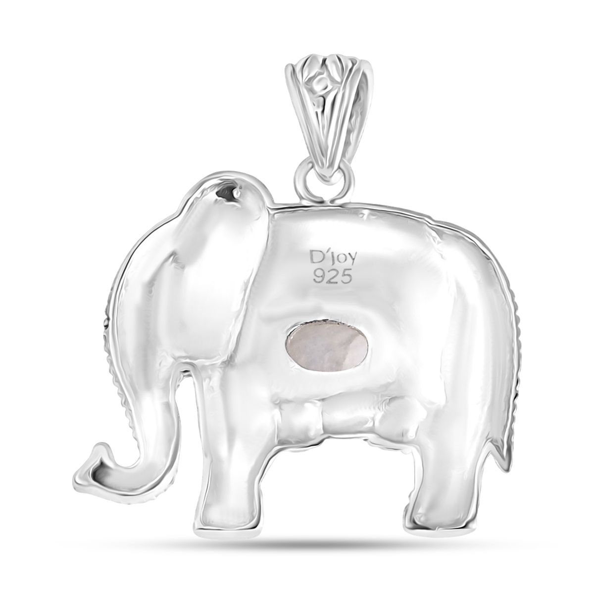D'Joy Premium Regenbogen Mondstein Anhänger 925 Silber ca. 2.98 ct