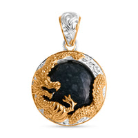 D'Joy Royal Bali EXTREM SELTEN - Natürlicher Olmek Jadeit Anhänger 925 Silber, Bicolor, ca. 19.12 ct