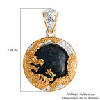 D'Joy Royal Bali EXTREM SELTEN - Natürlicher Olmek Jadeit Anhänger 925 Silber, Bicolor, ca. 19.12 ct