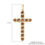 D'Joy AA Andalusit, Weißer Zirkon Anhänger 925 Silber 750 Gelb Vergoldet ca. 1,03 ct.