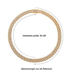 Weißer Kristall Halskette ca. 50 cm Std Gelb