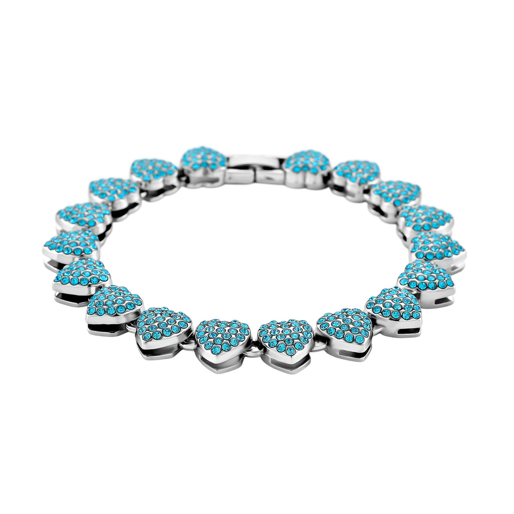Blau Kristall Armband ca. 19 cm Standard
