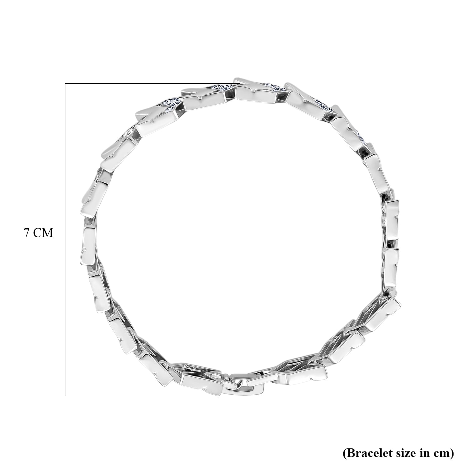 Weißer Kristall Armband ca. 19 cm Standard