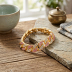 Weißer Kristall Armband ca. 19 cm Std Gelb