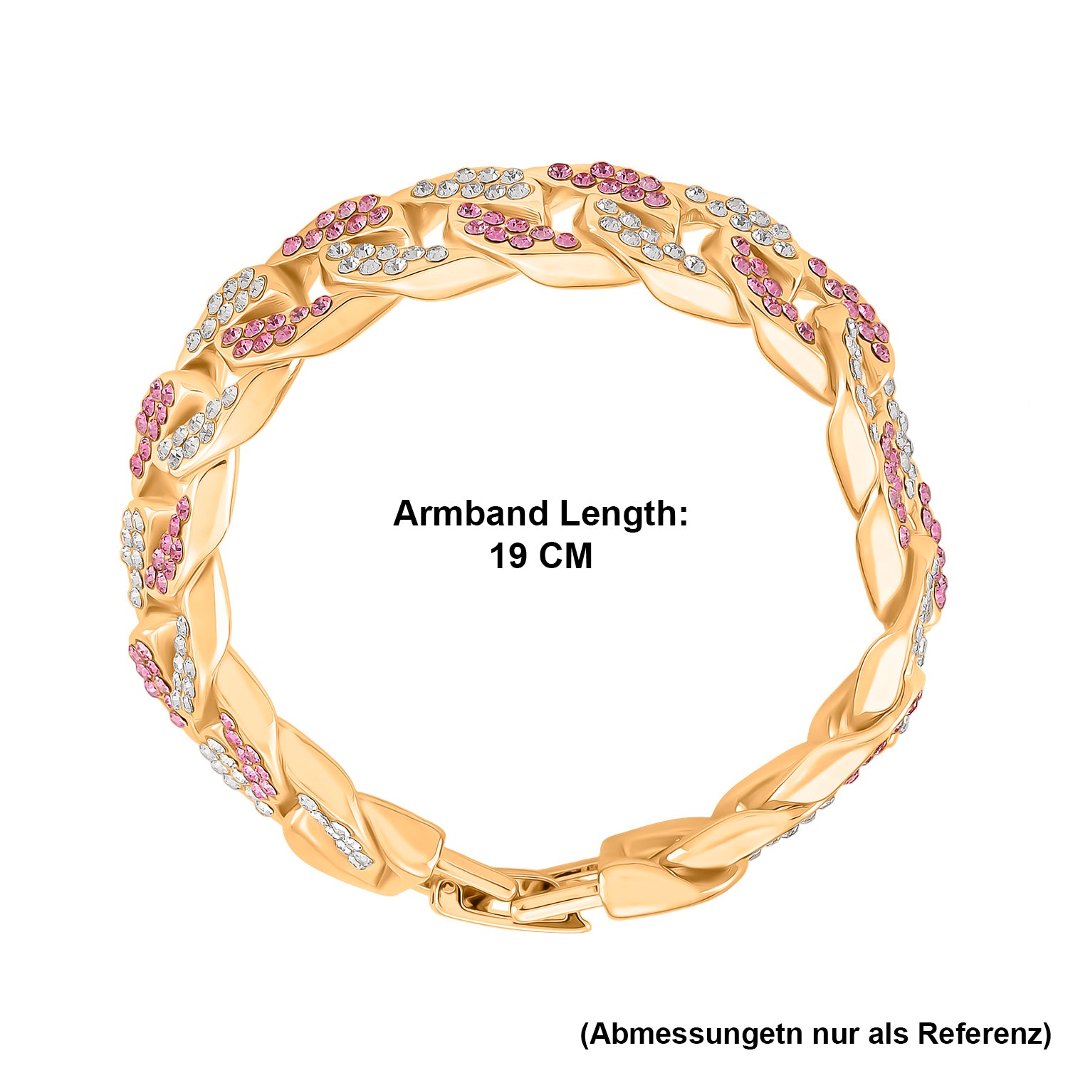 Weißer Kristall Armband ca. 19 cm Std Gelb
