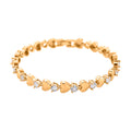 Weißer Kristall Armband ca. 19 cm, goldfarben