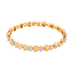 Weißer Kristall Armband ca. 19 cm, goldfarben