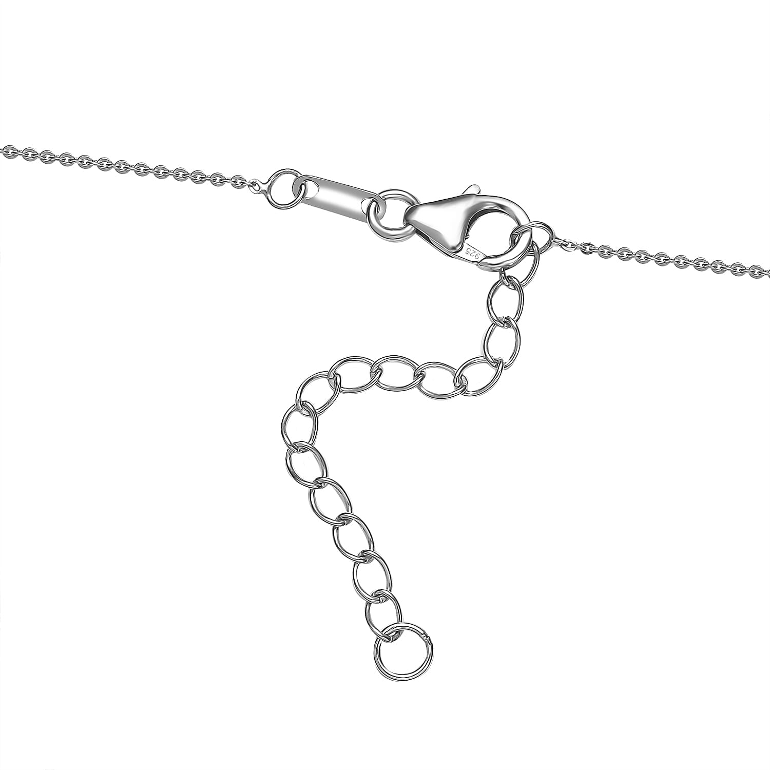 D'Joy AA Blauer Zirkon Halskette ca. 45 cm 925 Silber rhodiniert ca. 4.07 ct