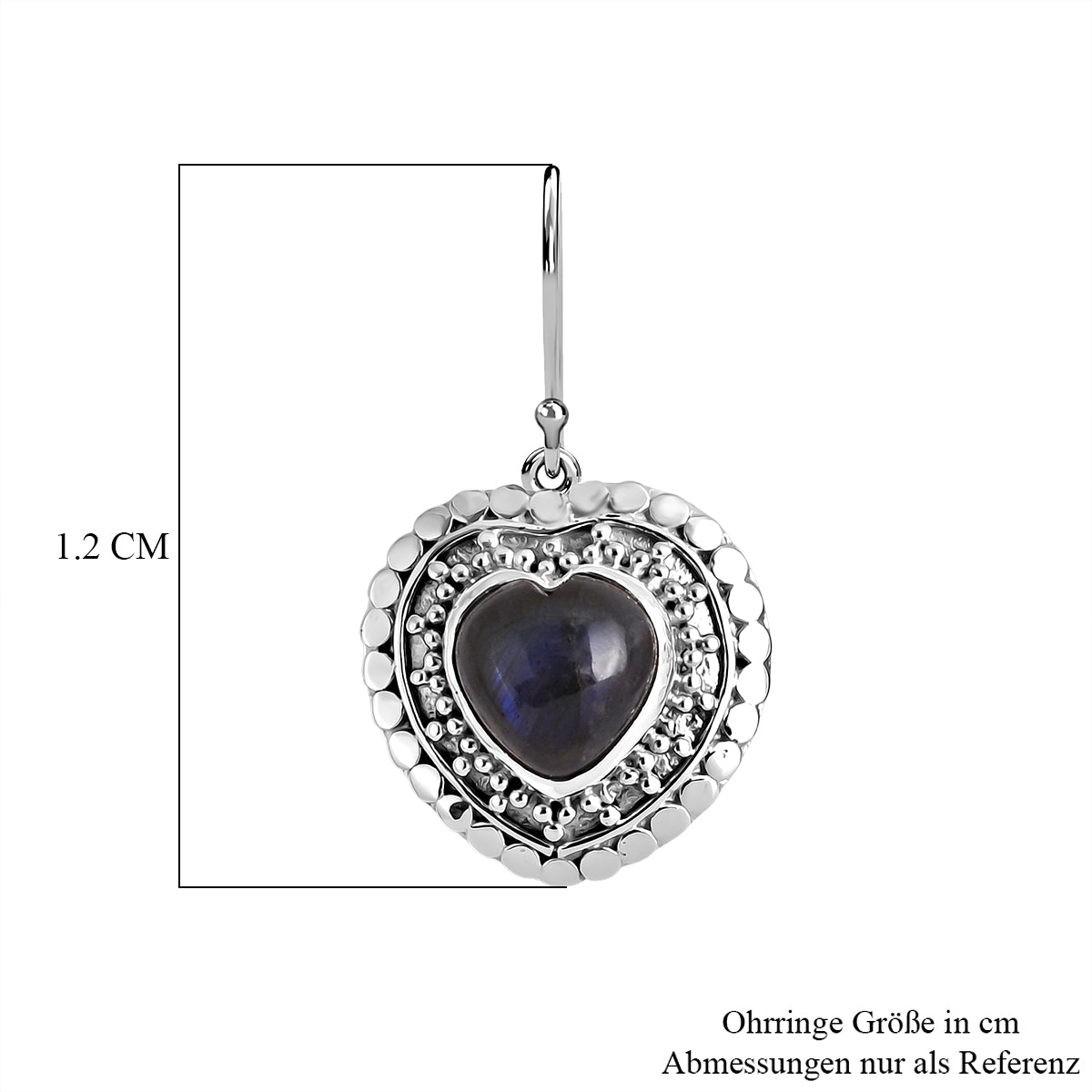 D'Joy Royal Bali Labradorit Ohrringe 925 Silber ca. 3.97 ct