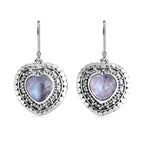 D'Joy Royal Bali Premium Regenbogen Mondstein Ohrringe 925 Silber ca. 4.04 ct