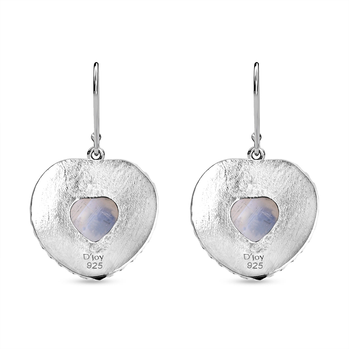 D'Joy Royal Bali Premium Regenbogen Mondstein Ohrringe 925 Silber ca. 4.04 ct