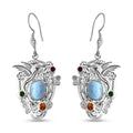 D'Joy Royal Bali Larimar, Citrin Ohrringe 925 Silber ca. 9.76 ct