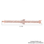DESIGNER INSPIRIERT Weißer Kristall Armband ca. 19 cm, Rosefarben