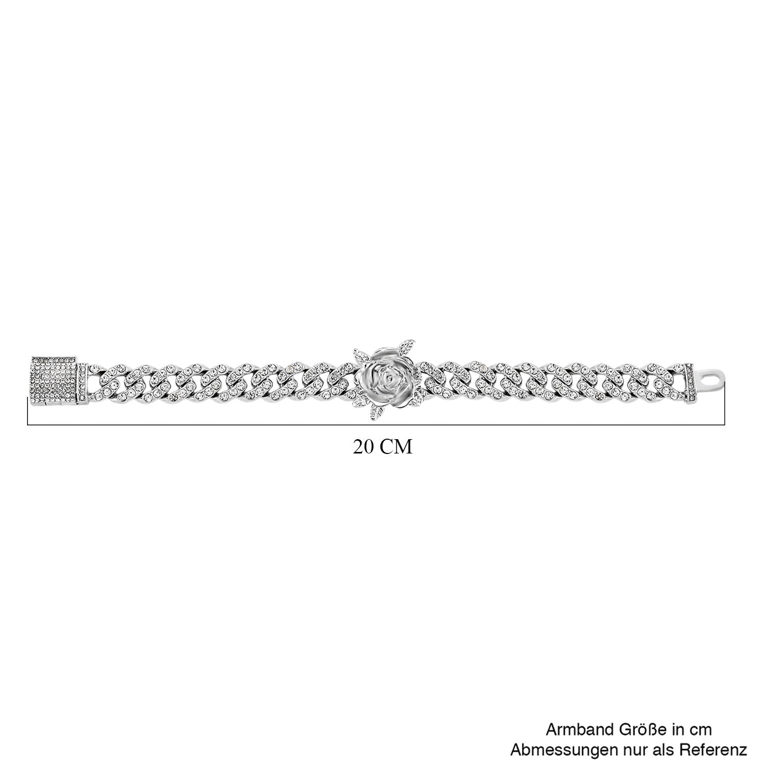 Weißer Kristall Armband ca. 19 cm