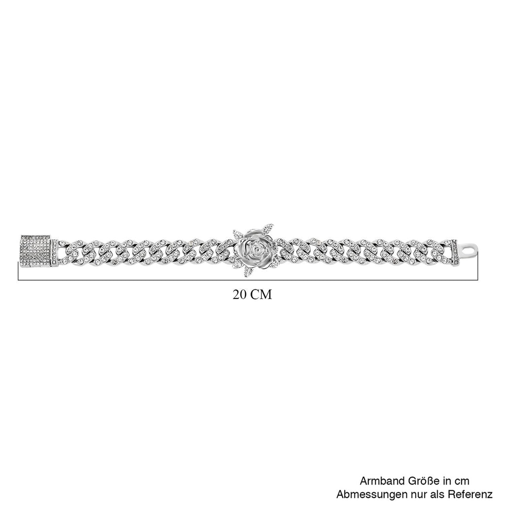 Weißer Kristall Armband ca. 19 cm