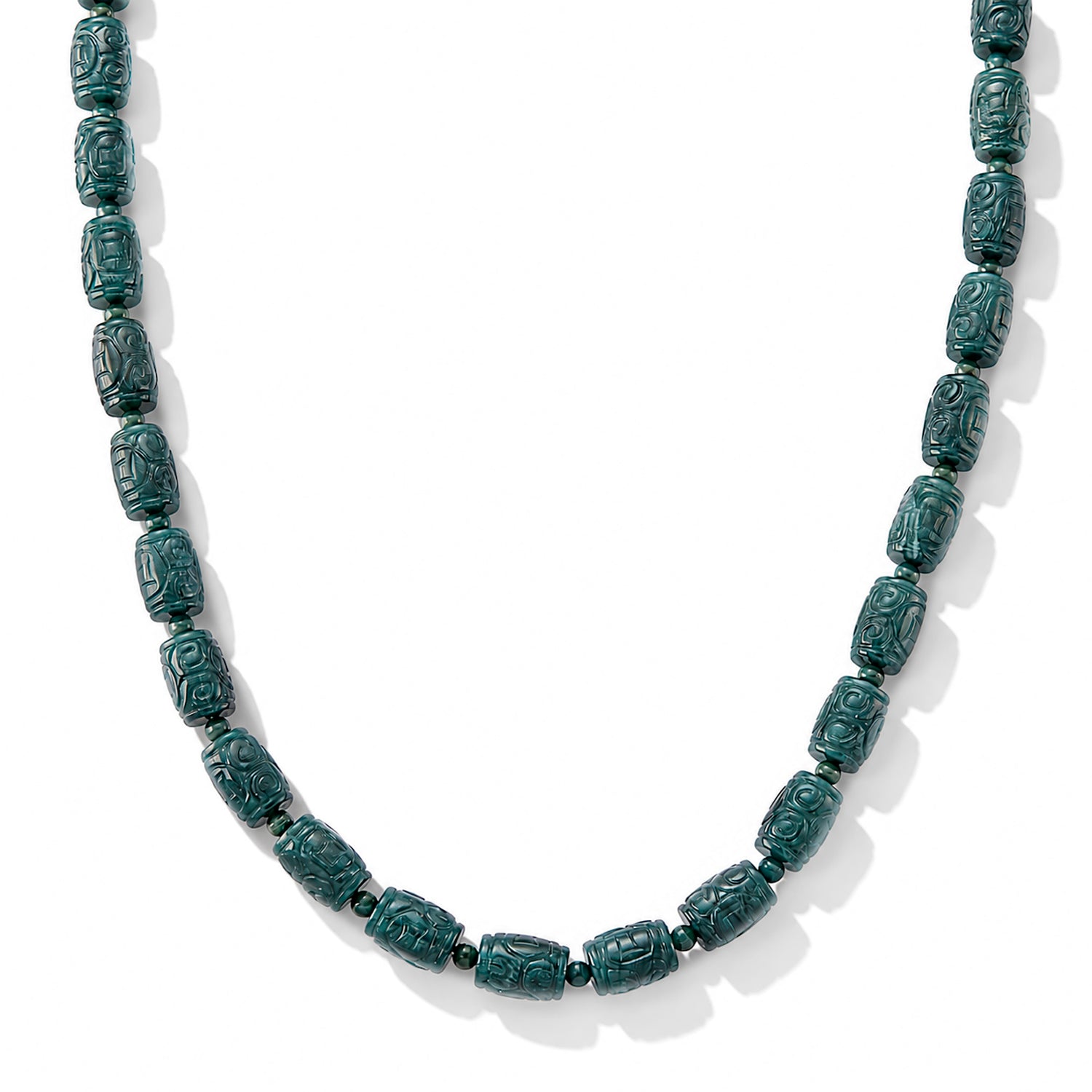 EXTREM SELTEN - D'Joy Natürlicher Olmek Jadeit Halskette, ca. 45 cm + 5 cm Extender, 925 Silber rhodiniert ca. 450.00 ct