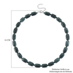EXTREM SELTEN - D'Joy Natürlicher Olmek Jadeit Halskette, ca. 45 cm + 5 cm Extender, 925 Silber rhodiniert ca. 450.00 ct