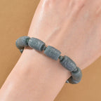EXTREM SELTEN - Natürlicher Olmek Jadeit Armband, flexibel (ca. 18-19 cm), ca. 210.00 ct