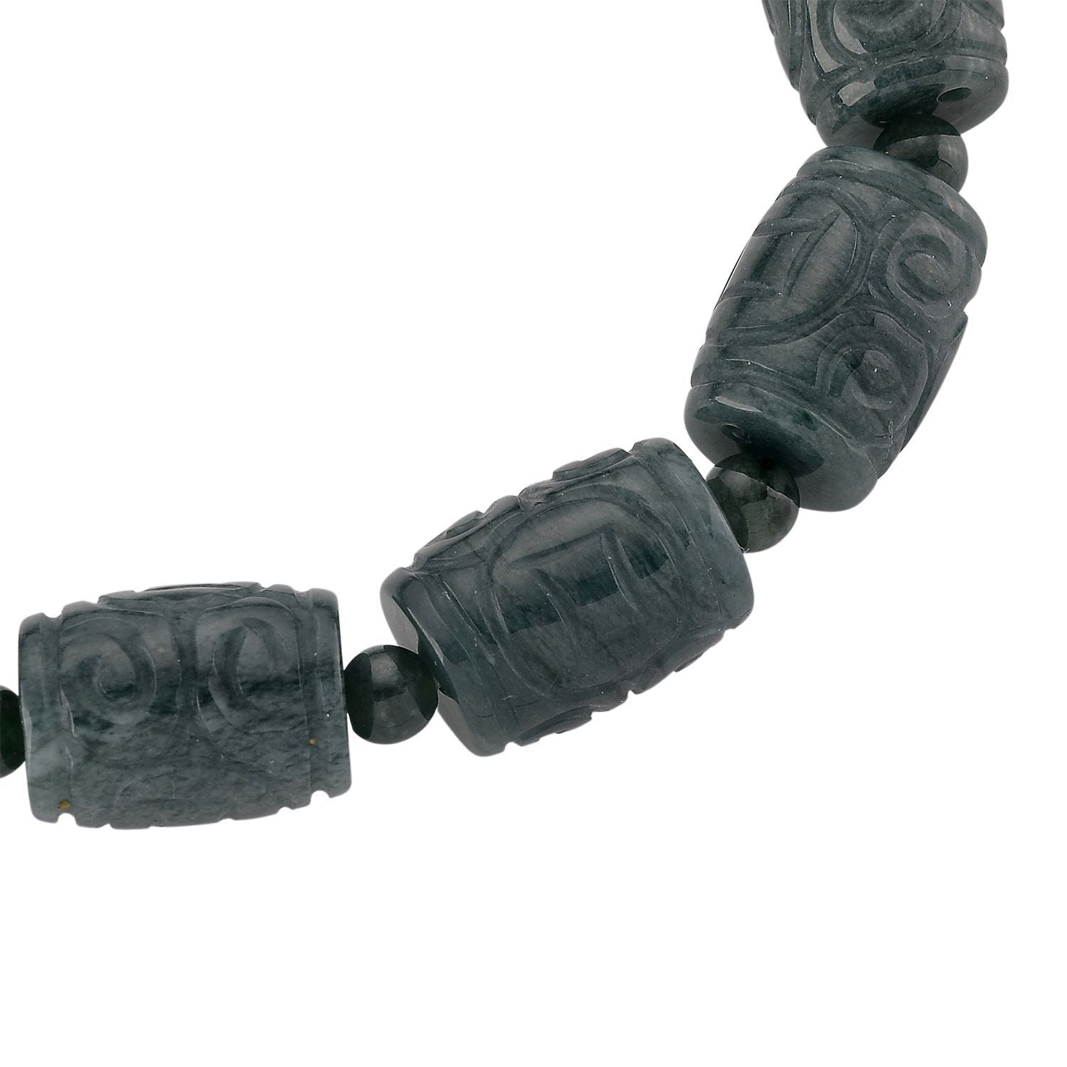 EXTREM SELTEN - Natürlicher Olmek Jadeit Armband, flexibel (ca. 18-19 cm), ca. 210.00 ct