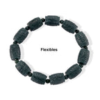 EXTREM SELTEN - Natürlicher Olmek Jadeit Armband, flexibel (ca. 18-19 cm), ca. 210.00 ct