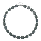 EXTREM SELTEN - D'Joy Natürlicher Olmek Jadeit Halskette, ca. 45 cm + 5 cm Extender, 925 Silber rhodiniert ca. 610.00 ct