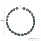 EXTREM SELTEN - D'Joy Natürlicher Olmek Jadeit Halskette, ca. 45 cm + 5 cm Extender, 925 Silber rhodiniert ca. 610.00 ct
