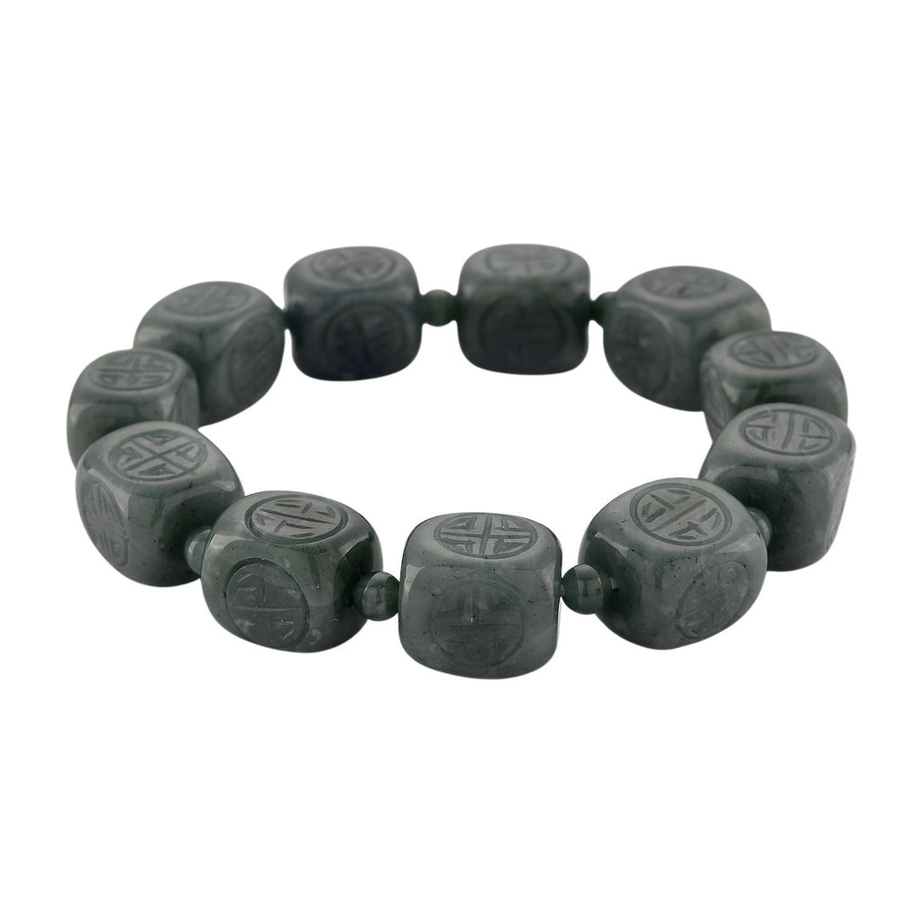 Natürlicher Olmek Jadeit Armband, flexibel (ca. 18 - 19 cm), ca. 300.00 ct