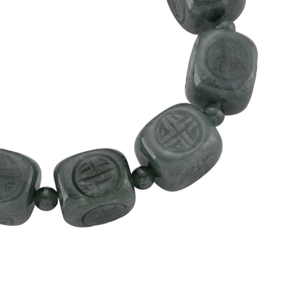 Natürlicher Olmek Jadeit Armband, flexibel (ca. 18 - 19 cm), ca. 300.00 ct