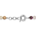Mehrfarbig Edelsteine Halskette ca. 50 cm + 2.5 cm Extender, Nickelfreies Messing platiniert ca. 230.00 ct