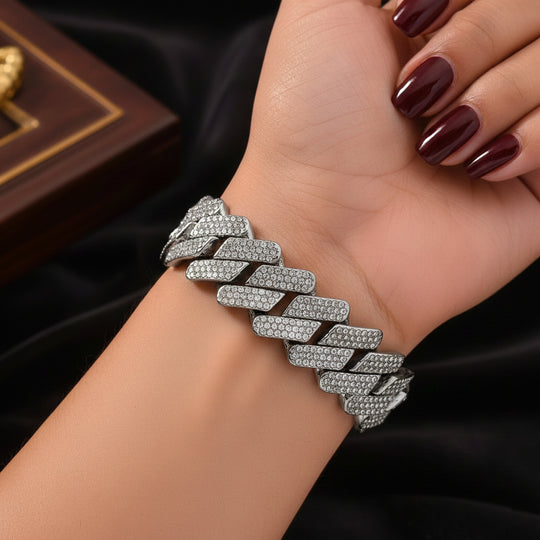 Weißer Kristall Armband ca. 18.5 cm Standard