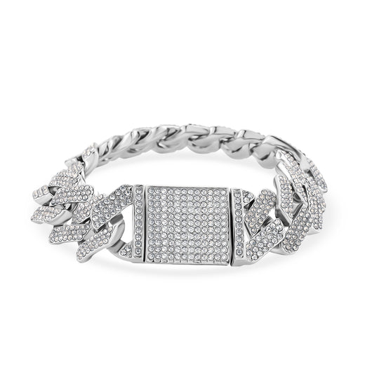 Weißer Kristall Armband ca. 18.5 cm Standard