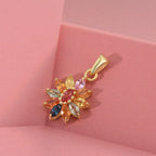 D'Joy Mehrfarbig Saphir, Rosa Saphir Anhänger 925 Silber vergoldet ca. 1,13 ct.