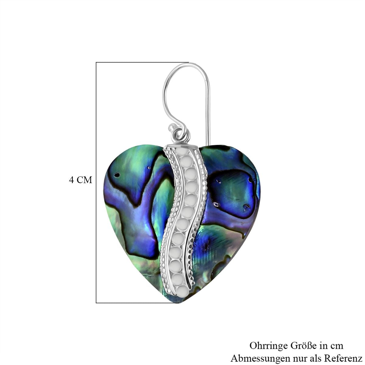 D'Joy Royal Bali - Abalone Muschel Ohrringe 925 Silber ca.