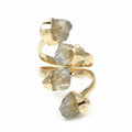 Aquamarin Ring Reine Legierung Vergoldet (Größe 17.00) ca. 5,00 ct