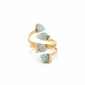 Prasiolith Ring Reine Legierung Vergoldet (Größe 17.00) ca. 5,00 ct