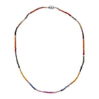 AA Mehrfarbig Saphir Halskette ca. 45 cm 925 Silber rhodiniert ca. 47,00 ct.