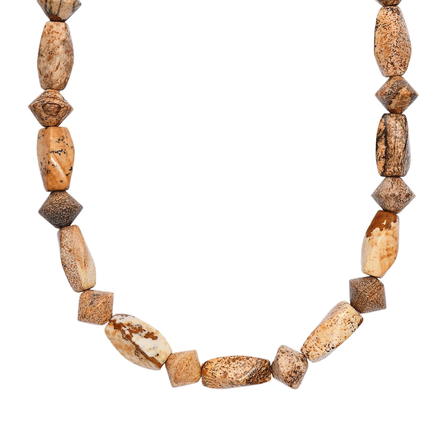 Bild Jasper Halskette ca. 45 cm Nickelfreies Messing platiniert ca. 195.00 ct