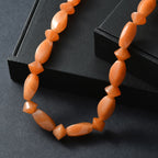 Rotes Aventurin Halskette ca. 45 cm Nickelfreies Messing platiniert ca. 240.00 ct