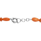 Rotes Aventurin Halskette ca. 45 cm Nickelfreies Messing platiniert ca. 240.00 ct