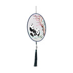 LIVMORE - Handstickerei-Wanddekoration aus 100% Seide mit Jade-Quaste, 20 cm, Panda-Motiv