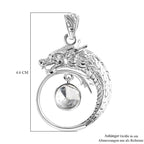 Royal Bali Kollektion - Moissanit Drachen Anhänger und Ohrringe