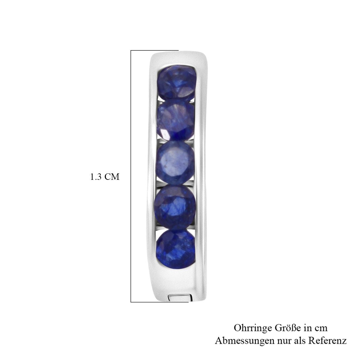 D'Joy Masoala Saphir (Fissure gefüllt) Ohrringe 925 Silber rhodiniert ca. 1.72 ct