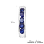 D'Joy Masoala Saphir (Fissure gefüllt) Ohrringe 925 Silber rhodiniert ca. 1.72 ct