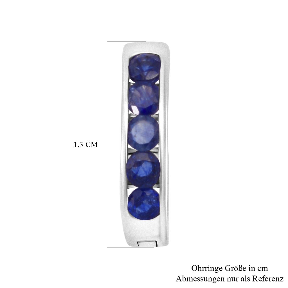 D'Joy Masoala Saphir (Fissure gefüllt) Ohrringe 925 Silber rhodiniert ca. 1.72 ct